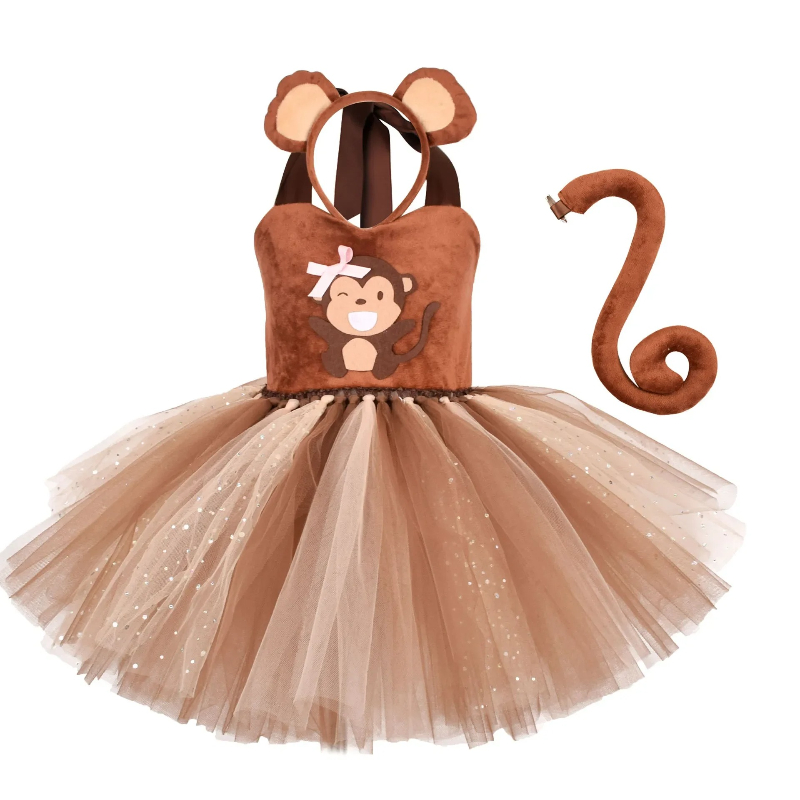 Baby Clothing Dresser - Robe Tutu singe marron pour bébés