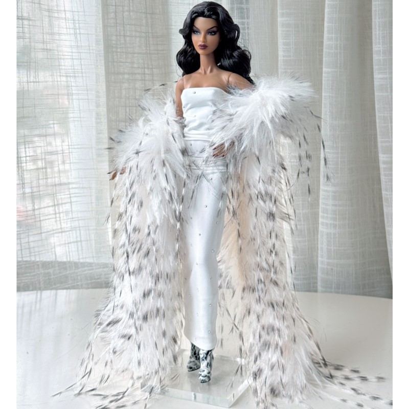 Baby Clothing High End - 1/6 Poupée Supermodel FR, robe blanche