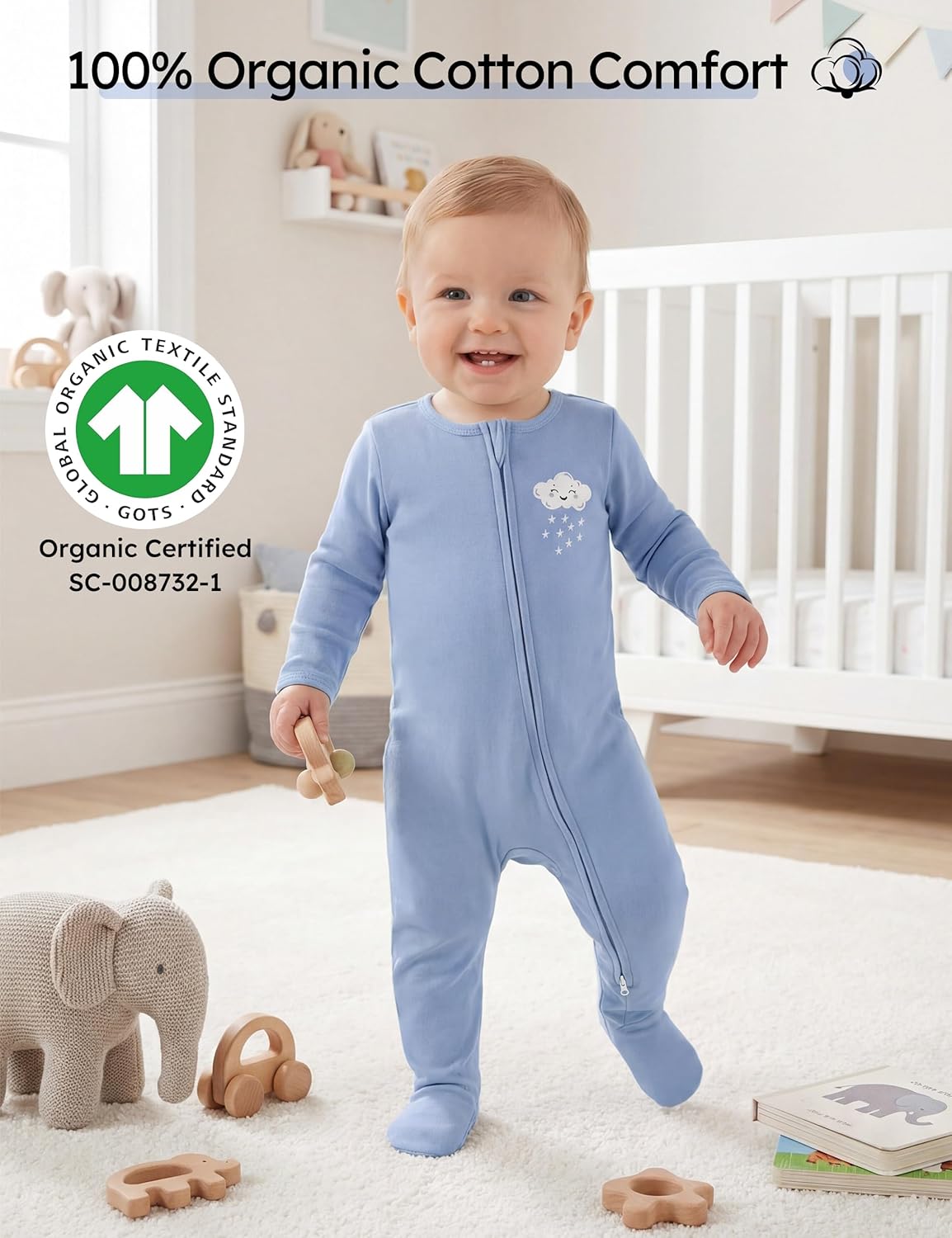 Pyjamas pour bébé 100% coton b - Baby Clothing Organic avis et prix