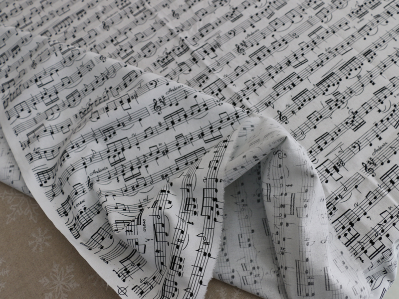 Tissu en coton imprimé note de - Baby Clothing Organic avis et prix